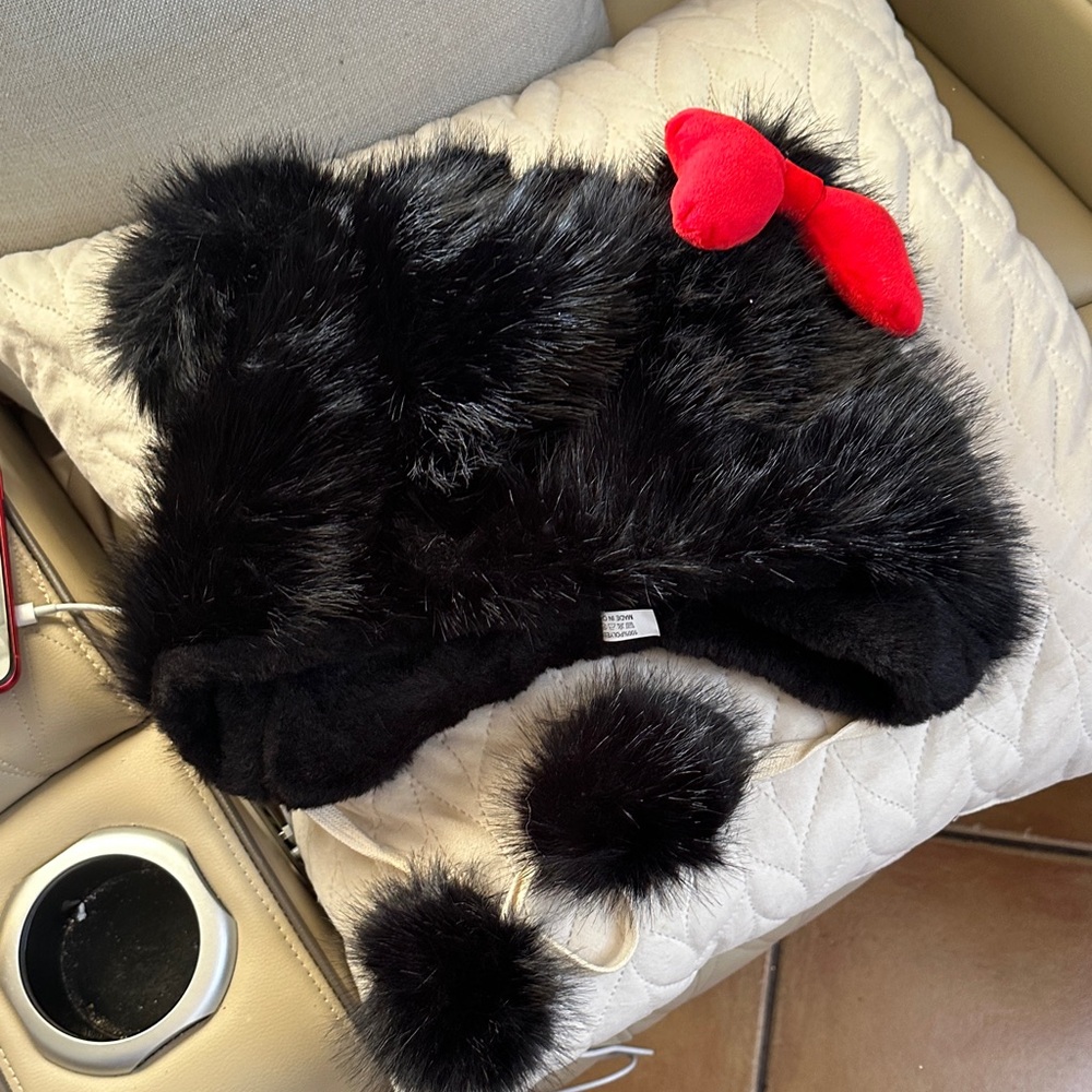 Furry Hello Kitty Hat - image 1